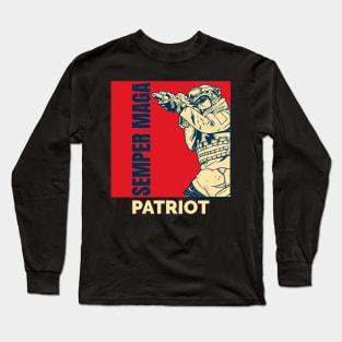 TRUMP-SEMPER MAGA-PATRIOT-RED-T-SHIRT Long Sleeve T-Shirt